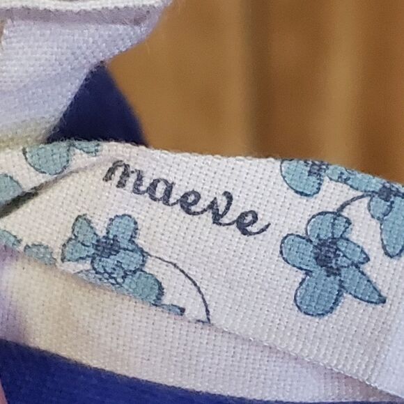 Maeve | Blue Linen Sheath Dress with Belt | Size 2 - Picture 2 of 8